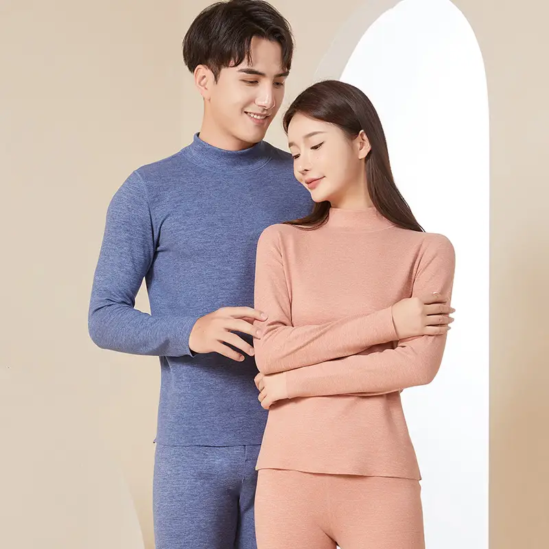 2025 Thermal Underwear Set Double-Sided Brushed High Collar - Image 3
