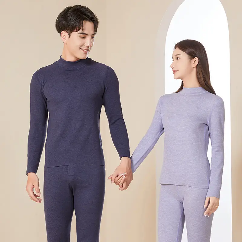 2025 Thermal Underwear Set Double-Sided Brushed High Collar - Image 4