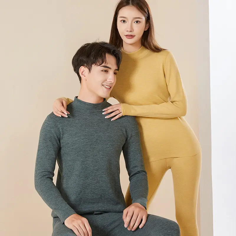 2025 Thermal Underwear Set Double-Sided Brushed High Collar - Image 5