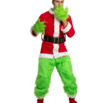 Red Flannel Santa Claus Climbing Wall Decor 170cm - Image 8