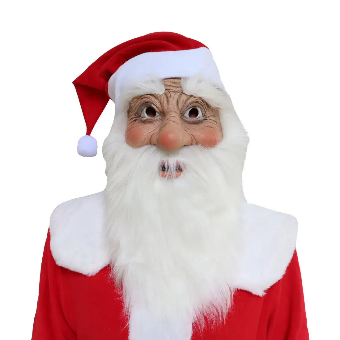 Red Flannel Santa Claus Climbing Wall Decor 170cm - Image 4