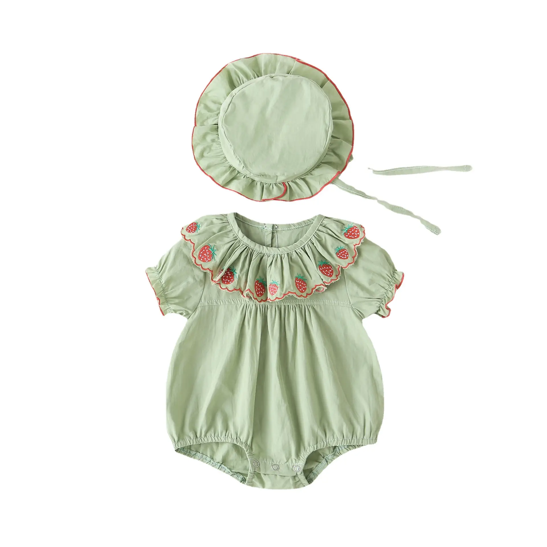 White Embroidered Baby Outfit for Newborns - Image 6