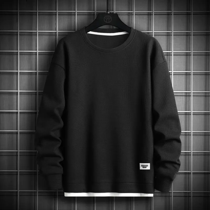 Men's Grey Sweatshirt Round Neck Long Sleeve 2020