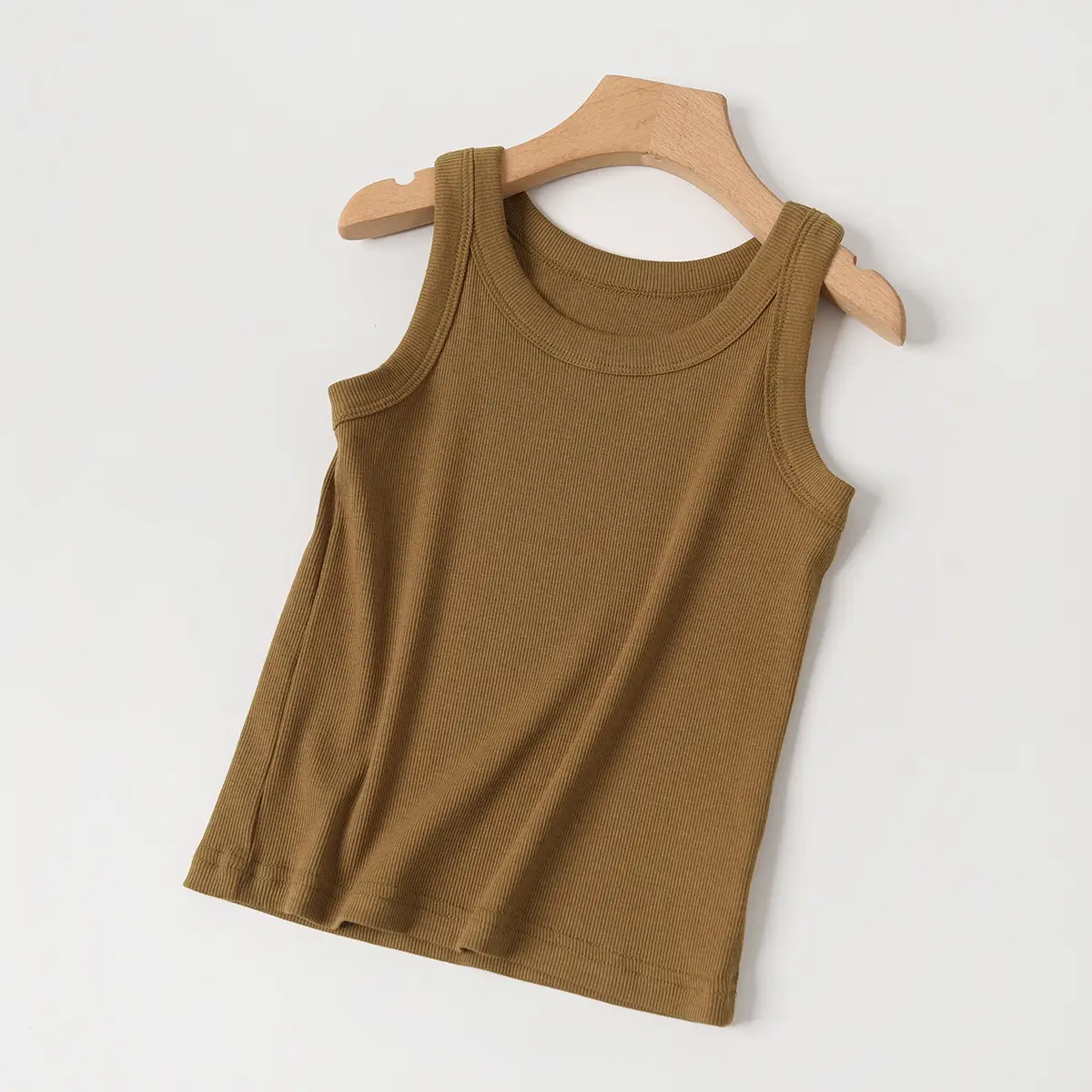 Women Cotton Vest Grey White Round Neck Summer Clothing — feature 7