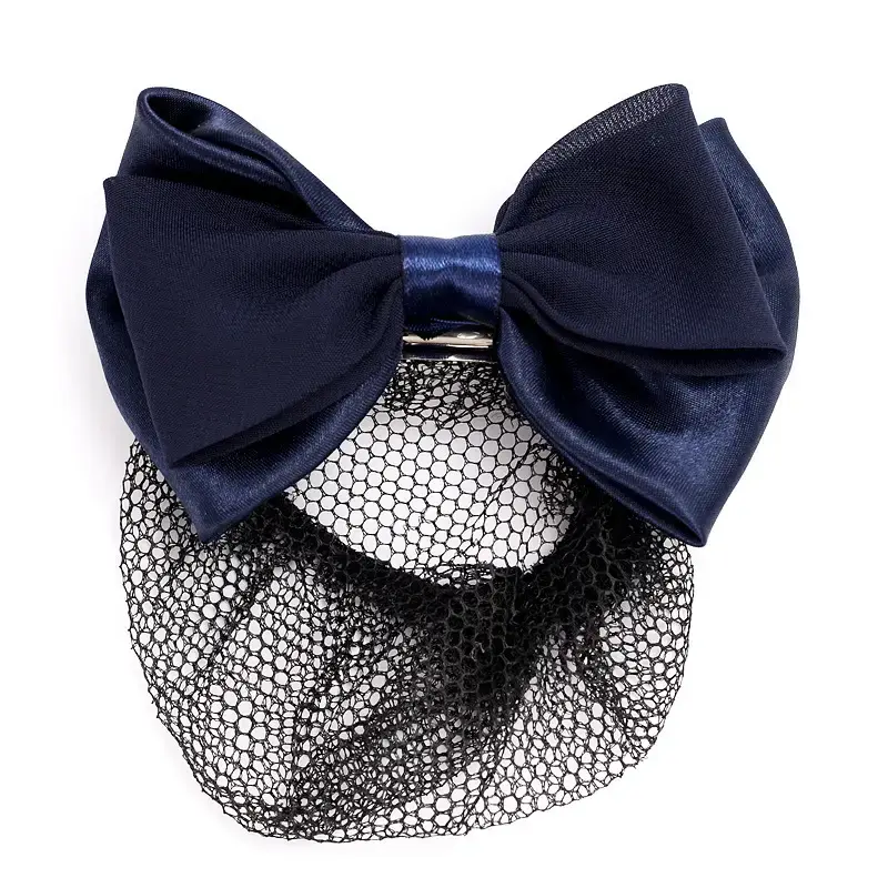 Maroon Bow Hairnet with Pearl Embellishment - Image 39