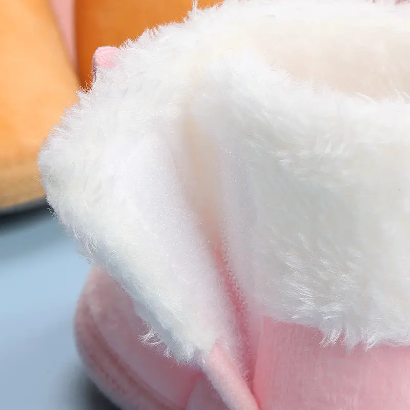 Cute Pink Flower Baby Slippers Winter 0-12M — feature 6