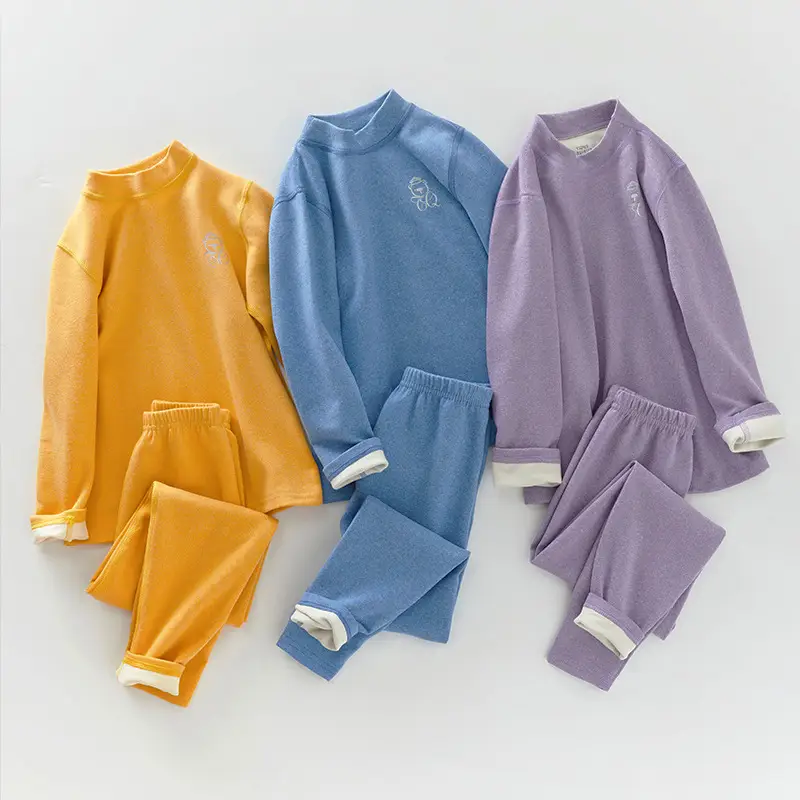 CUHK Orange Thermal Underwear Set for Baby Autumn Winter