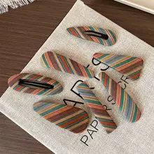 Flocked Braided Hairpin Female Bangs Side Texture Hairpin Duckbill Clip Forehead — feature 12