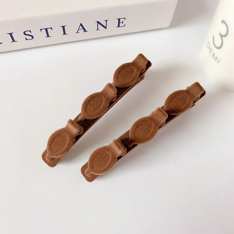 Flocked Braided Hairpin Female Bangs Side Texture Hairpin Duckbill Clip Forehead - Image 3