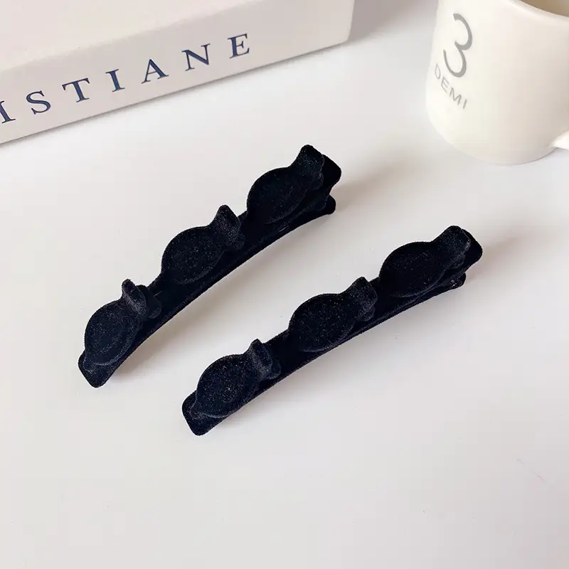 Flocked Braided Hairpin Female Bangs Side Texture Hairpin Duckbill Clip Forehead - Image 4