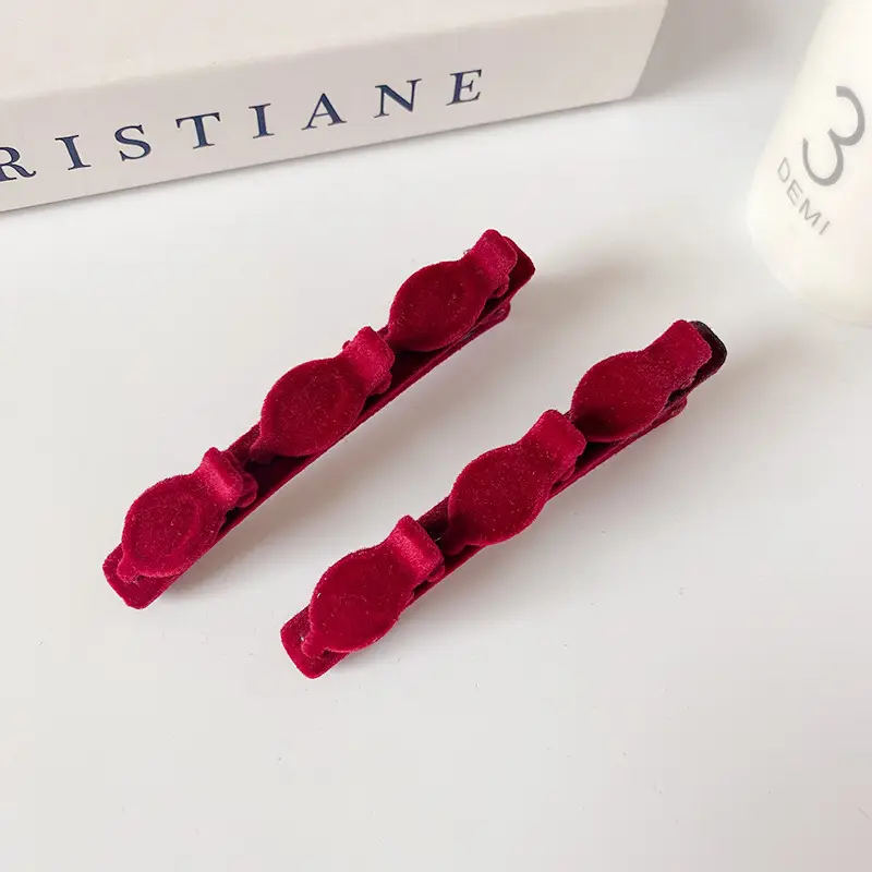 Flocked Braided Hairpin Female Bangs Side Texture Hairpin Duckbill Clip Forehead - Image 5