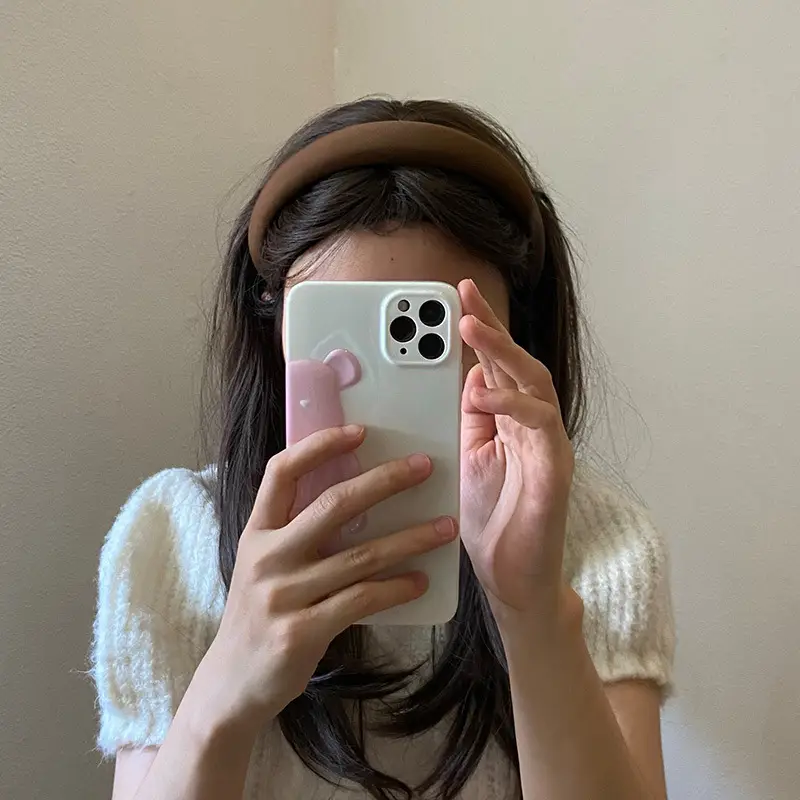 Korean Autumn High-end Curry Satin Hairband with Wide Brim