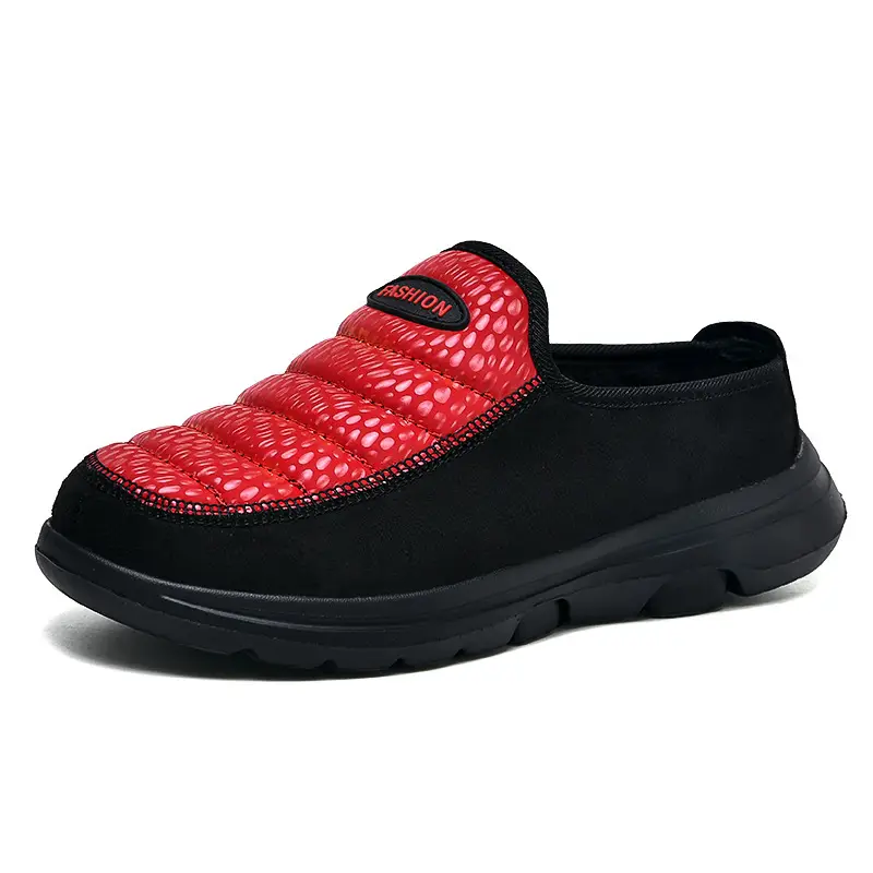 Factory straight hair 2022 new cotton drag for the elderly plus velvet low-top women's warm splash-proof soft bottom breathable pedal men - Image 5