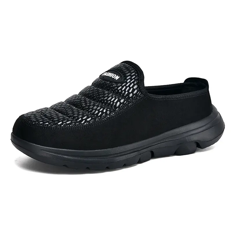 Factory straight hair 2022 new cotton drag for the elderly plus velvet low-top women's warm splash-proof soft bottom breathable pedal men - Image 6