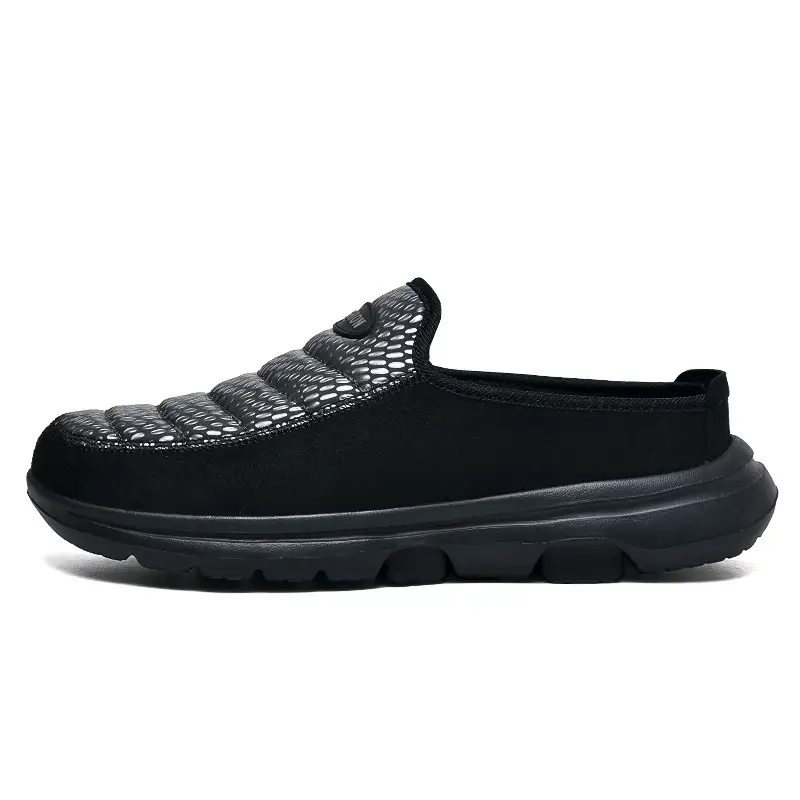 Factory straight hair 2022 new cotton drag for the elderly plus velvet low-top women's warm splash-proof soft bottom breathable pedal men - Image 3