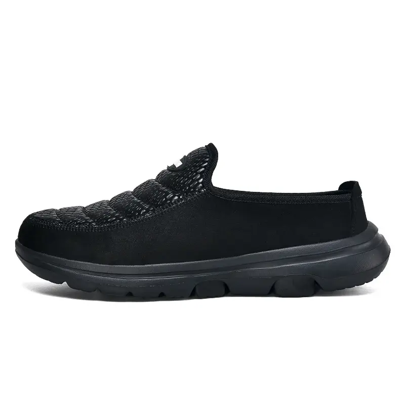 Factory straight hair 2022 new cotton drag for the elderly plus velvet low-top women's warm splash-proof soft bottom breathable pedal men - Image 4