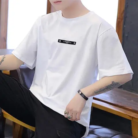 Men Black Balancedoves Loose Sleeve T-Shirt - Image 33