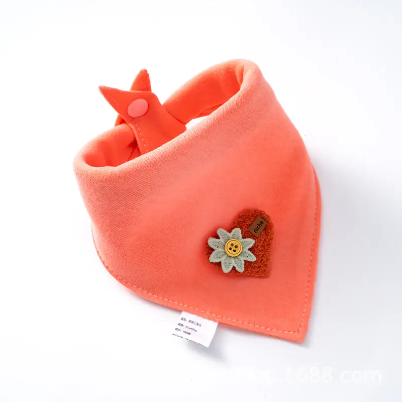 Baby Doll Triangle Towel Cotton Bib Anti-Spitting Scarf Yellow - Image 3