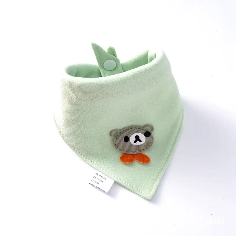 Baby Doll Triangle Towel Cotton Bib Anti-Spitting Scarf Yellow - Image 5