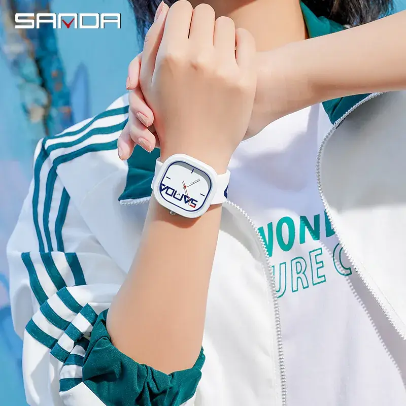Sanda Square Watch for Men Teenagers Sports Waterproof Luminous - Image 10