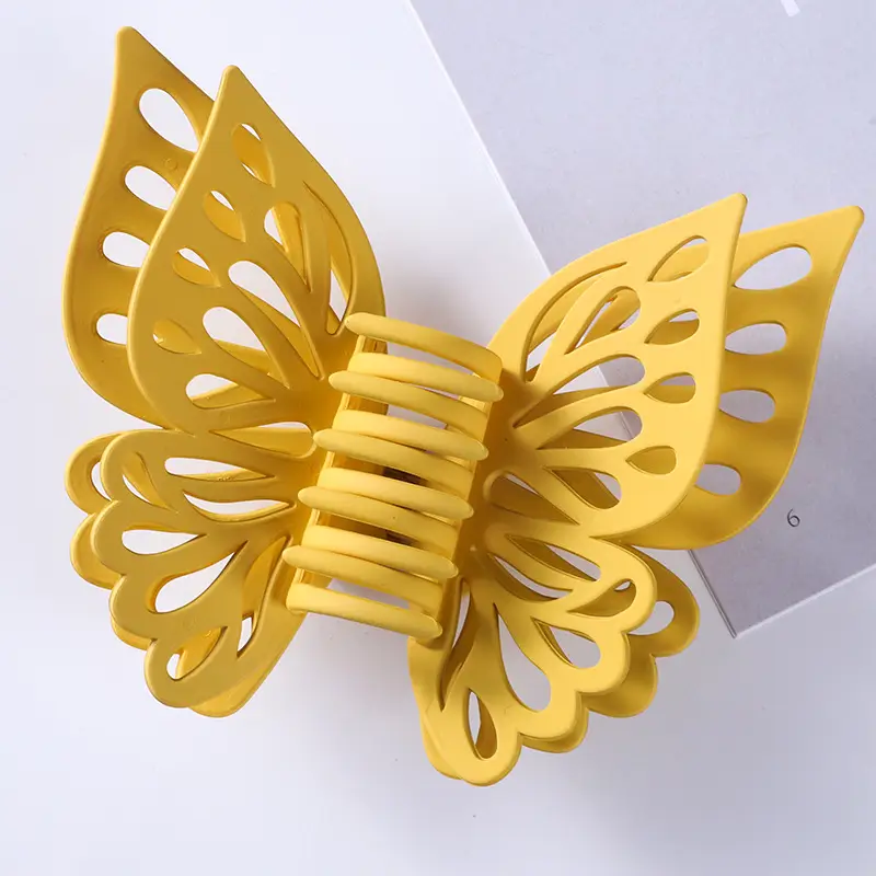Hollow Butterfly Hair Clip Candy Color Frosted