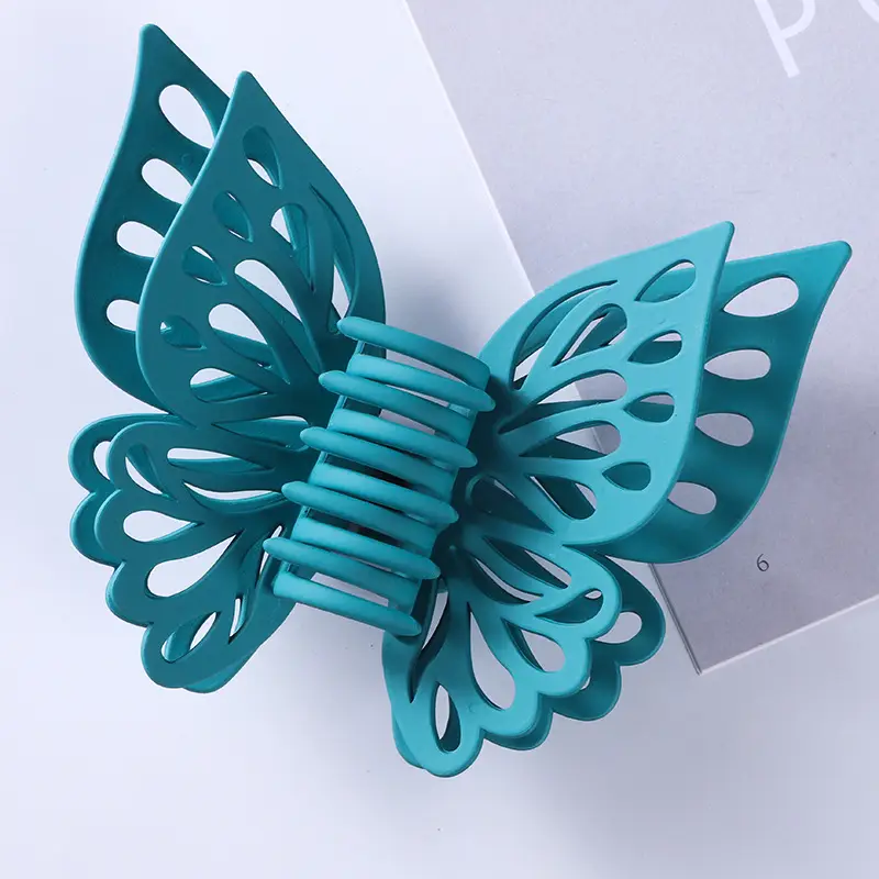 Hollow Butterfly Hair Clip Candy Color Frosted