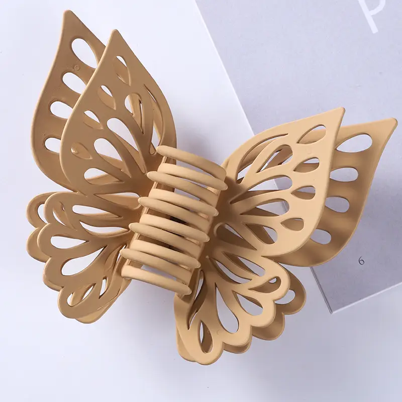 Hollow Butterfly Hair Clip Candy Color Frosted