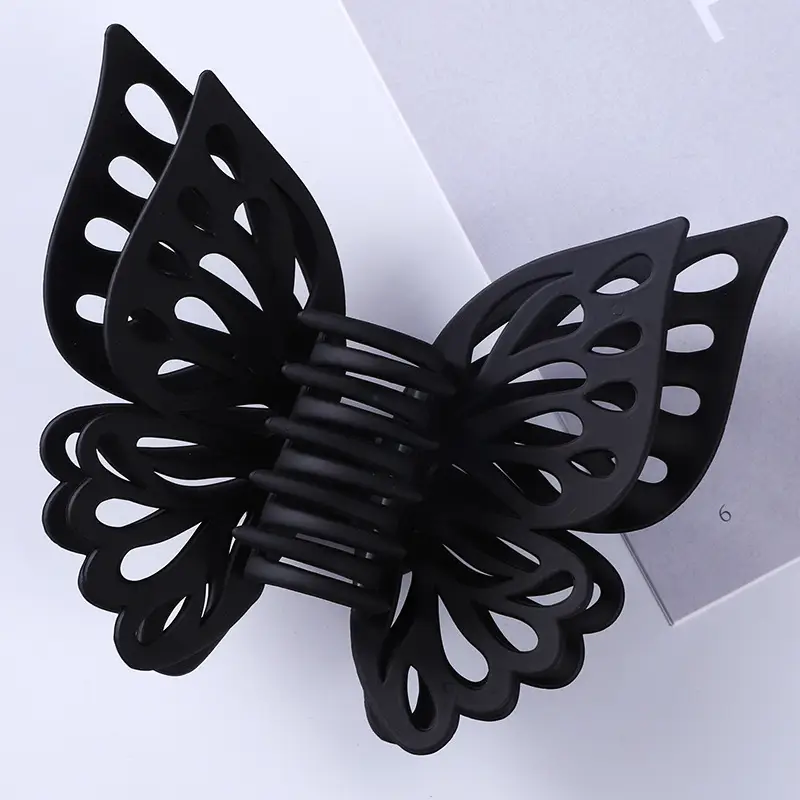 Hollow Butterfly Hair Clip Candy Color Frosted