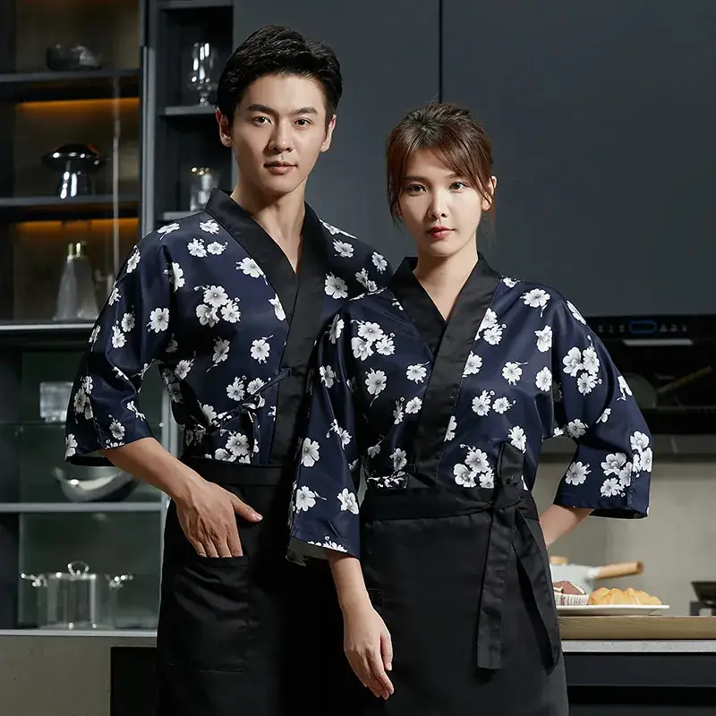 White Seven-Point Sleeve Kimono for Men - Image 3