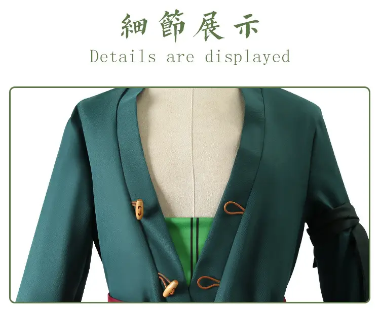Zoro Wano Children's Green Belt Cosplay Dress — feature 8