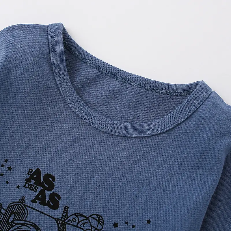 Blue Printed Long Sleeve T-Shirt for Boys - Image 2