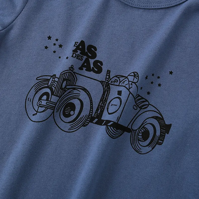 Blue Printed Long Sleeve T-Shirt for Boys - Image 3