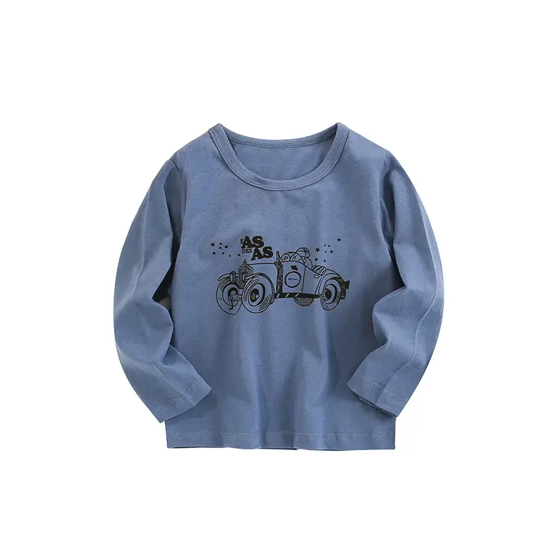 Blue Printed Long Sleeve T-Shirt for Boys - Image 5