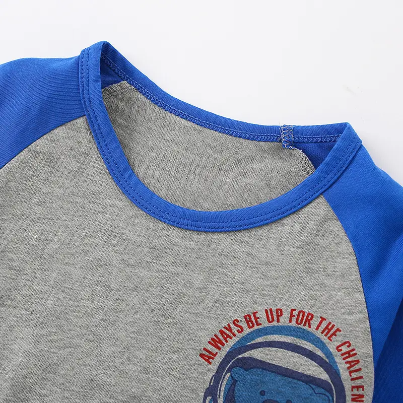 Gray Cotton Long Sleeve T-Shirt for Boys - Image 2