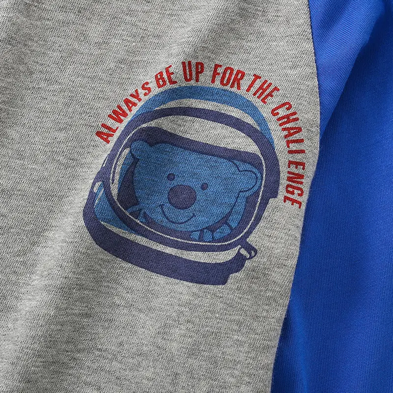 Gray Cotton Long Sleeve T-Shirt for Boys - Image 3