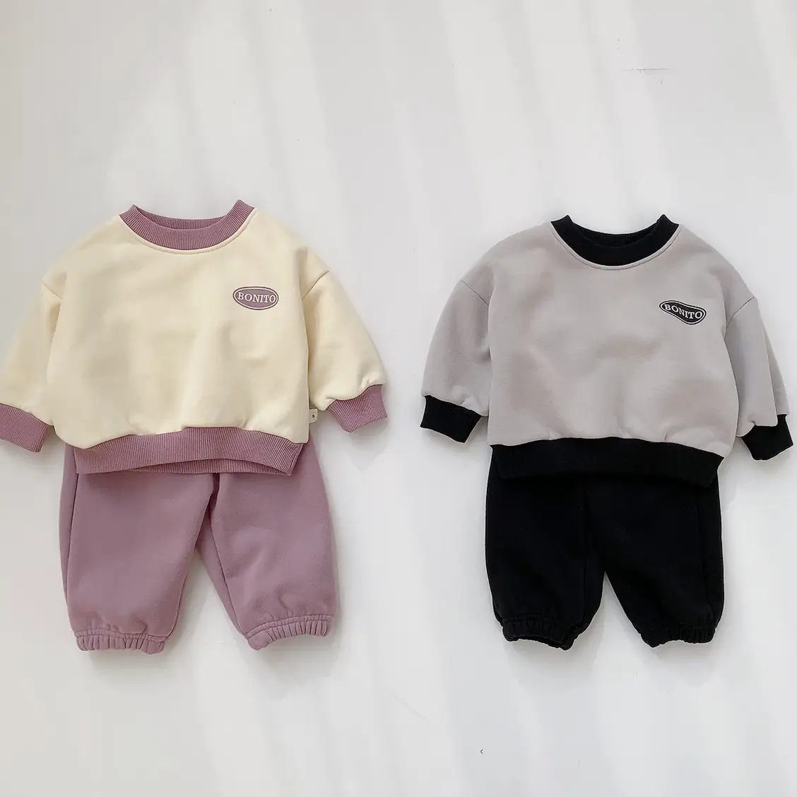 Children's Korean Kids Sweatshirt Trousers Set Spring Autumn - Image 6