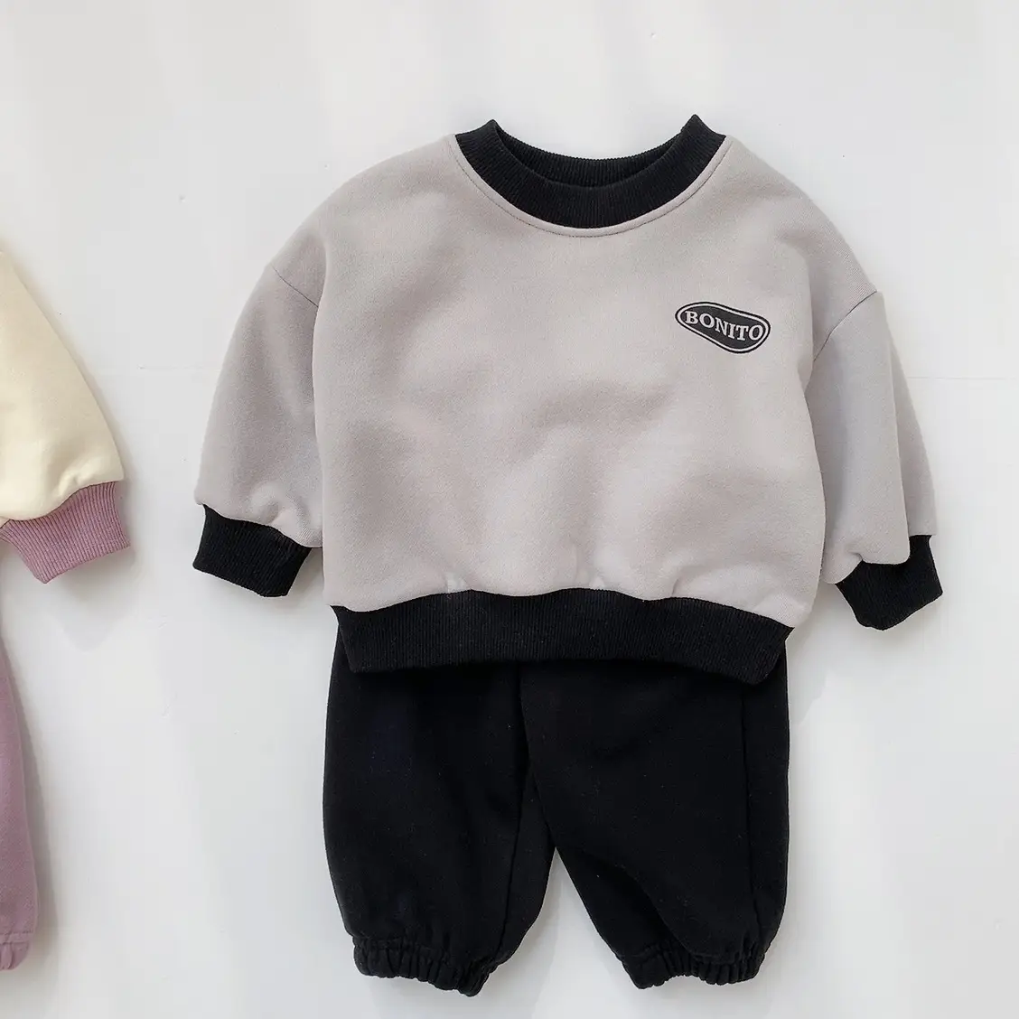 Children's Korean Kids Sweatshirt Trousers Set Spring Autumn - Image 2
