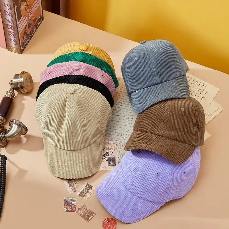 Korean Corduroy Baseball Cap Women Sun Protection - Image 11