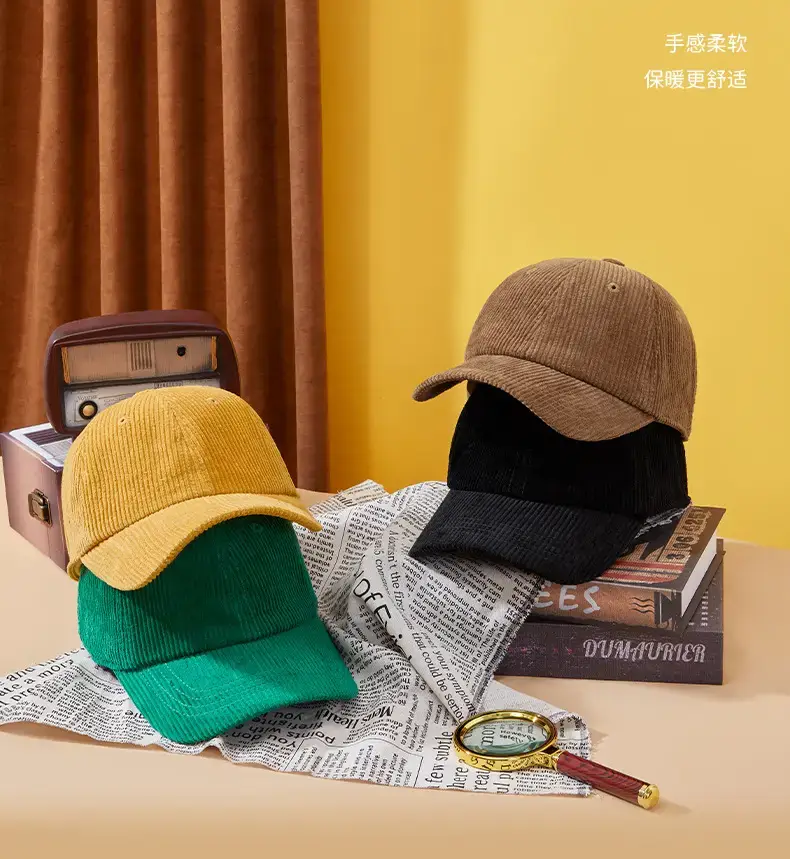 Korean Corduroy Baseball Cap Women Sun Protection — feature 3