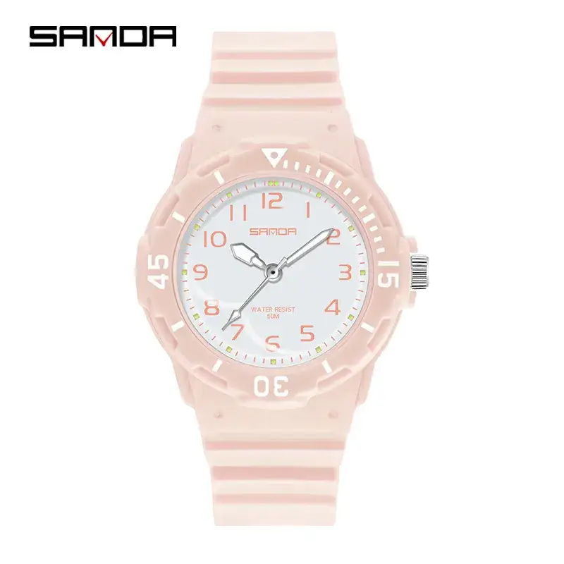 Sanda Mint Green Quartz Watch for Men Women
