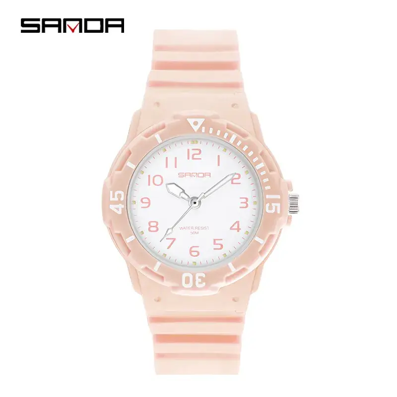 Sanda Mint Green Quartz Watch for Men Women