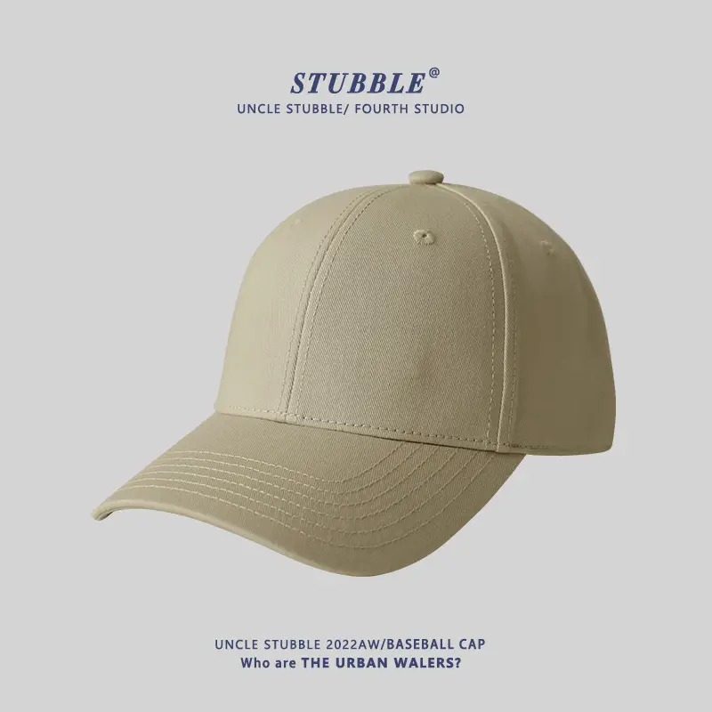 Brown Baseball Cap for Boys Girls Hard Top Peaked - Image 3