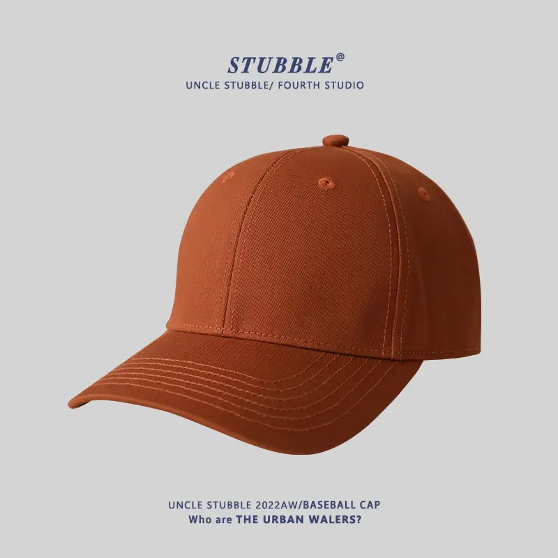 Brown Baseball Cap for Boys Girls Hard Top Peaked - Image 6