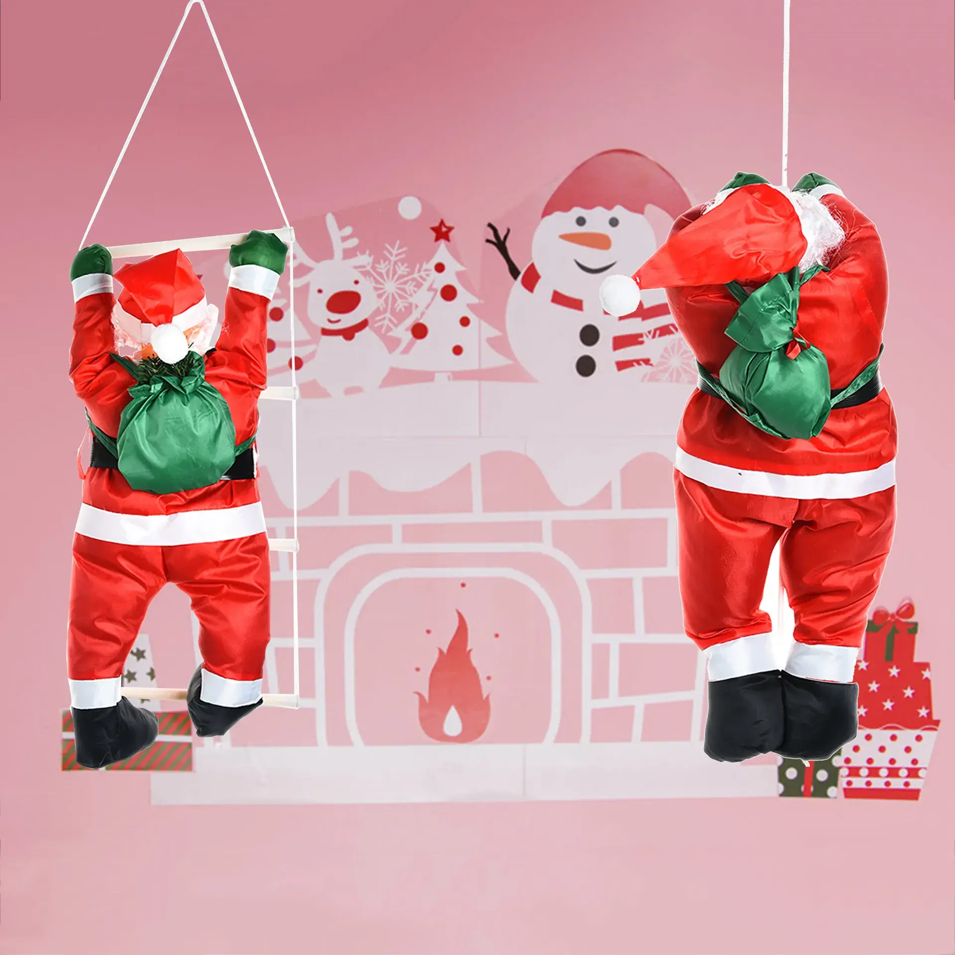 Cross Border Santa Climbing Rope Doll Christmas Decor