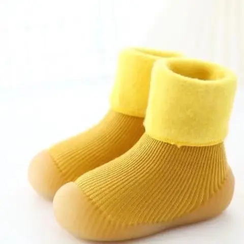 Black Non-Slip Toddler Socks Winter Warm