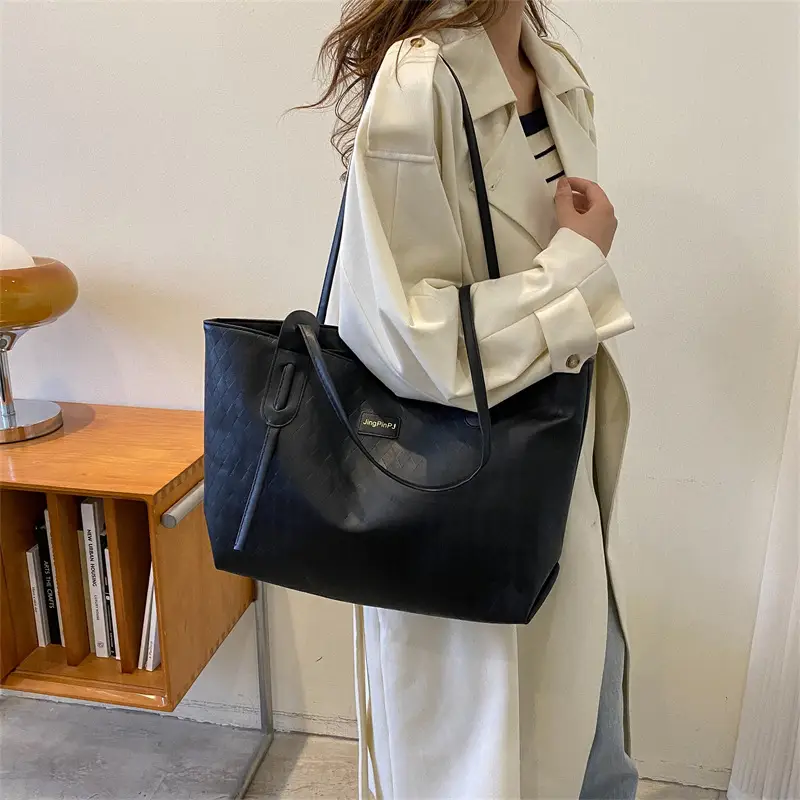 Women's Canvas Shoulder Bag White Brown 2026 Spring - Image 7