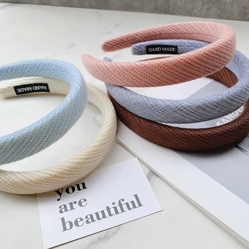 Japanese & Korean Waffle Hairbands Sweet Fashion Sponge Headbands - Image 8