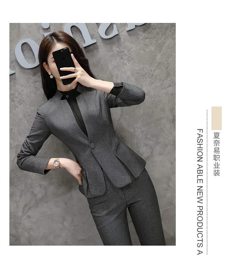 Women Business Suit Korean Style Autumn Three-Piece Set — feature 18
