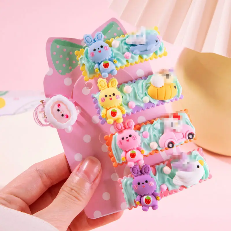 light green-cartoon rabbit hairpin material package