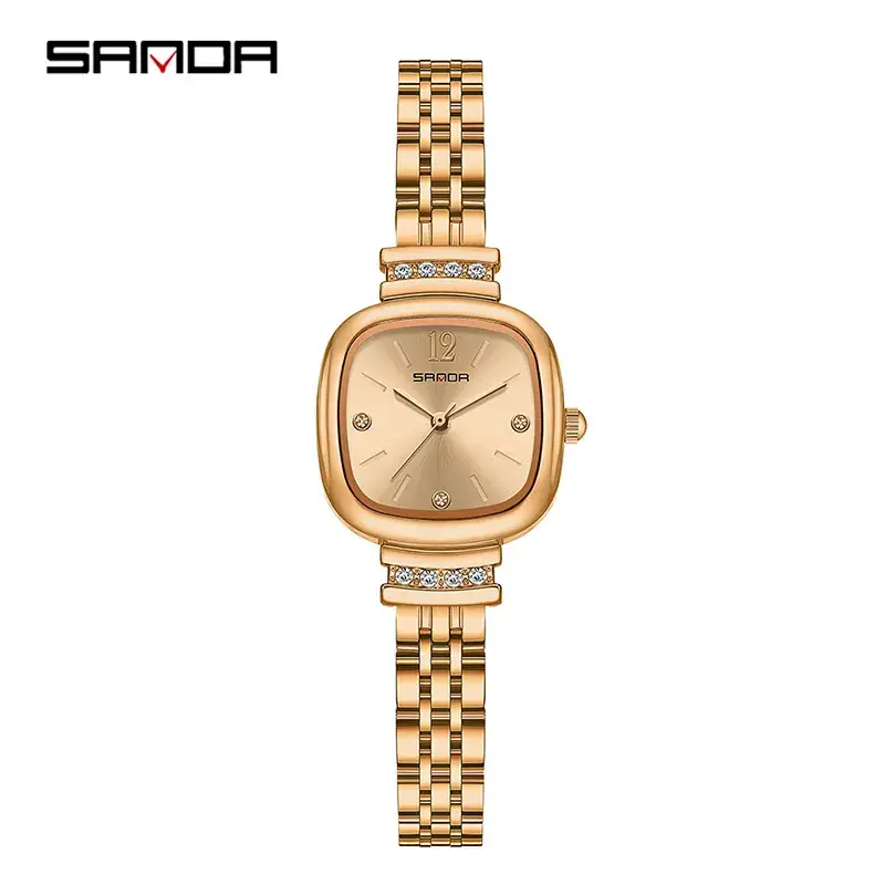 Women's Square Watch with Diamond Belt & Quartz Movement - Image 10